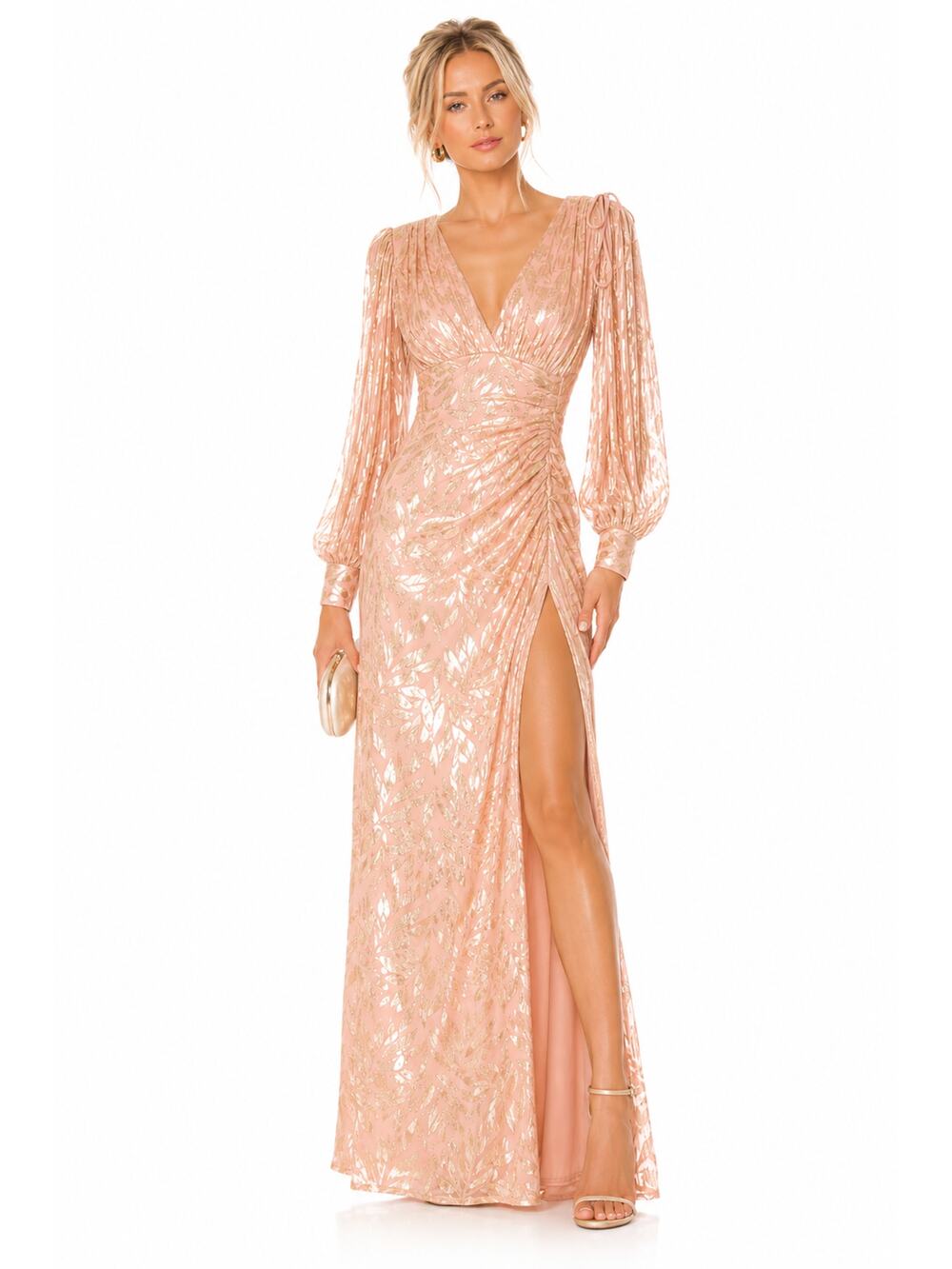 Michael Costello x REVOLVE Prince Gown in Pink & Gold NWT Size XXL